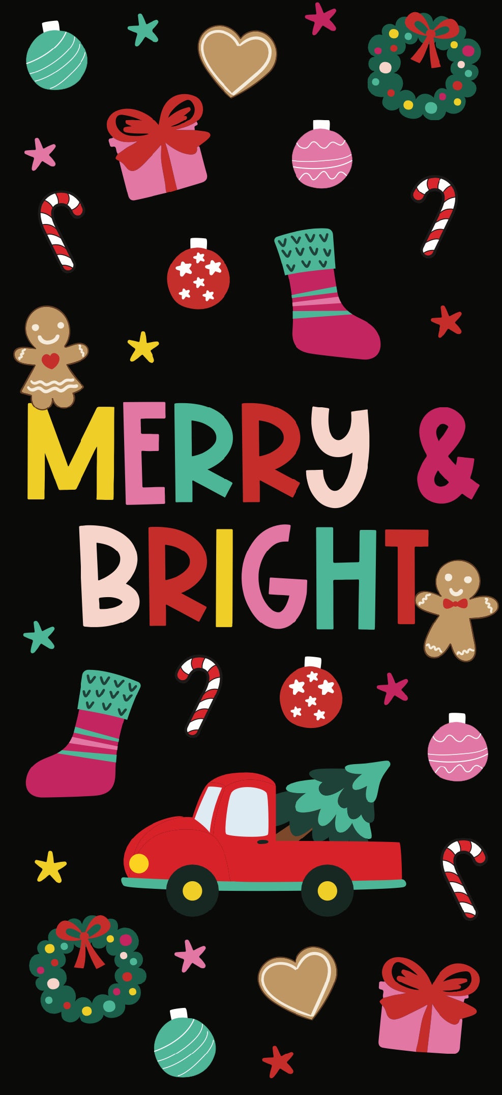 Merry & Bright - Door Decor Kit or Bulletin Door
