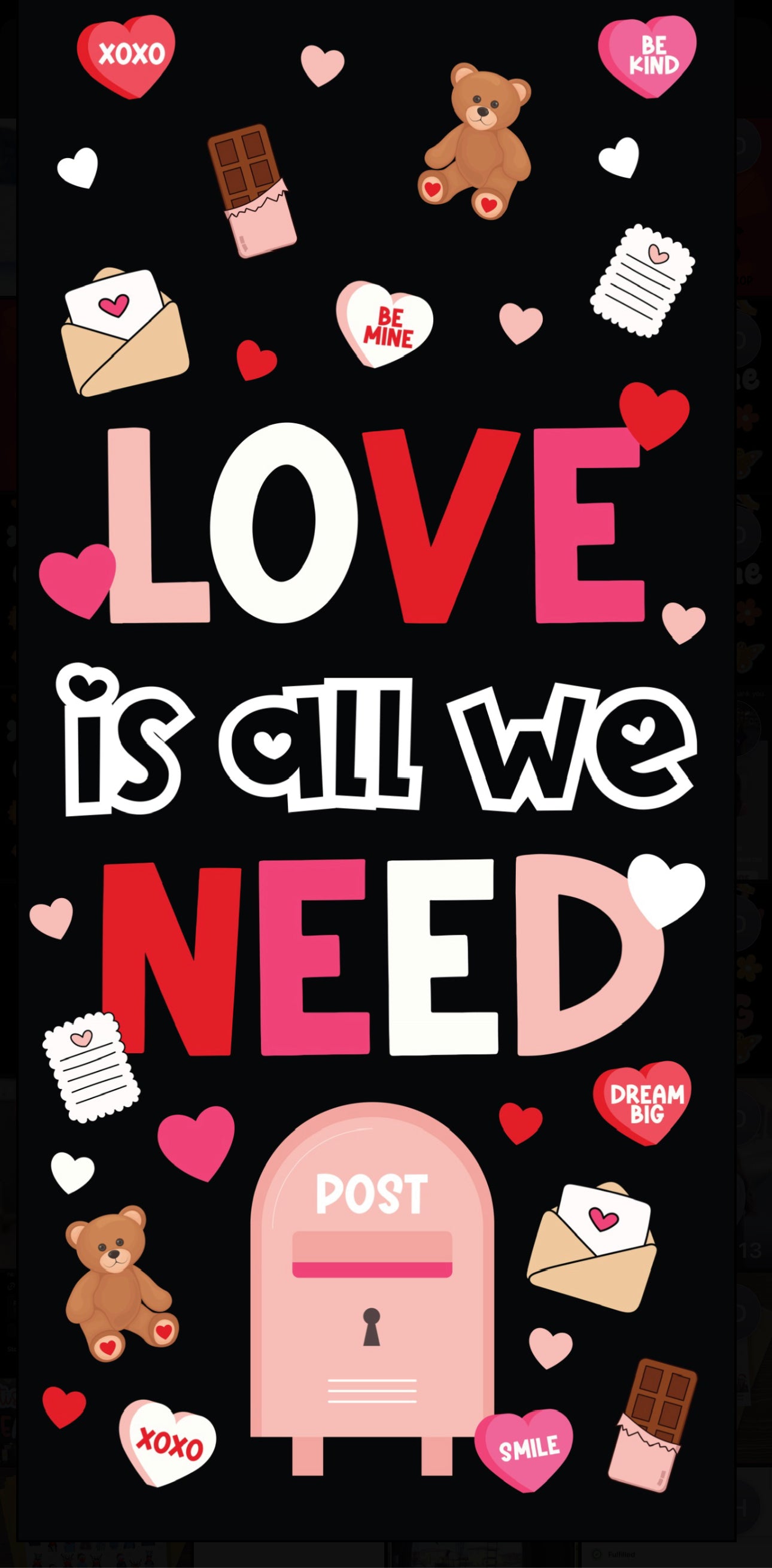 Love Is All We Need- Door Decor Kit or Bulletin Door