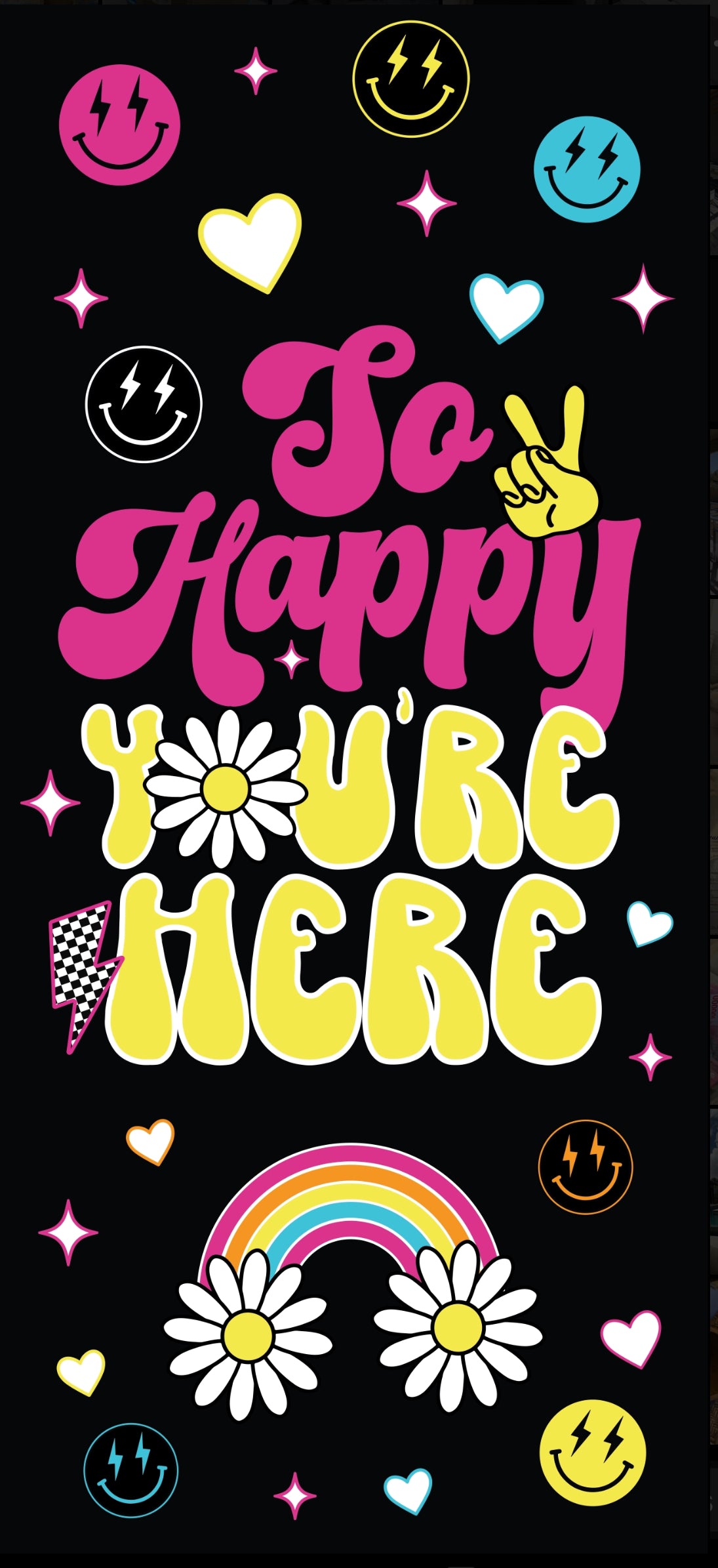 So Happy You’re Here- Door Decor Kit or Bulletin Board