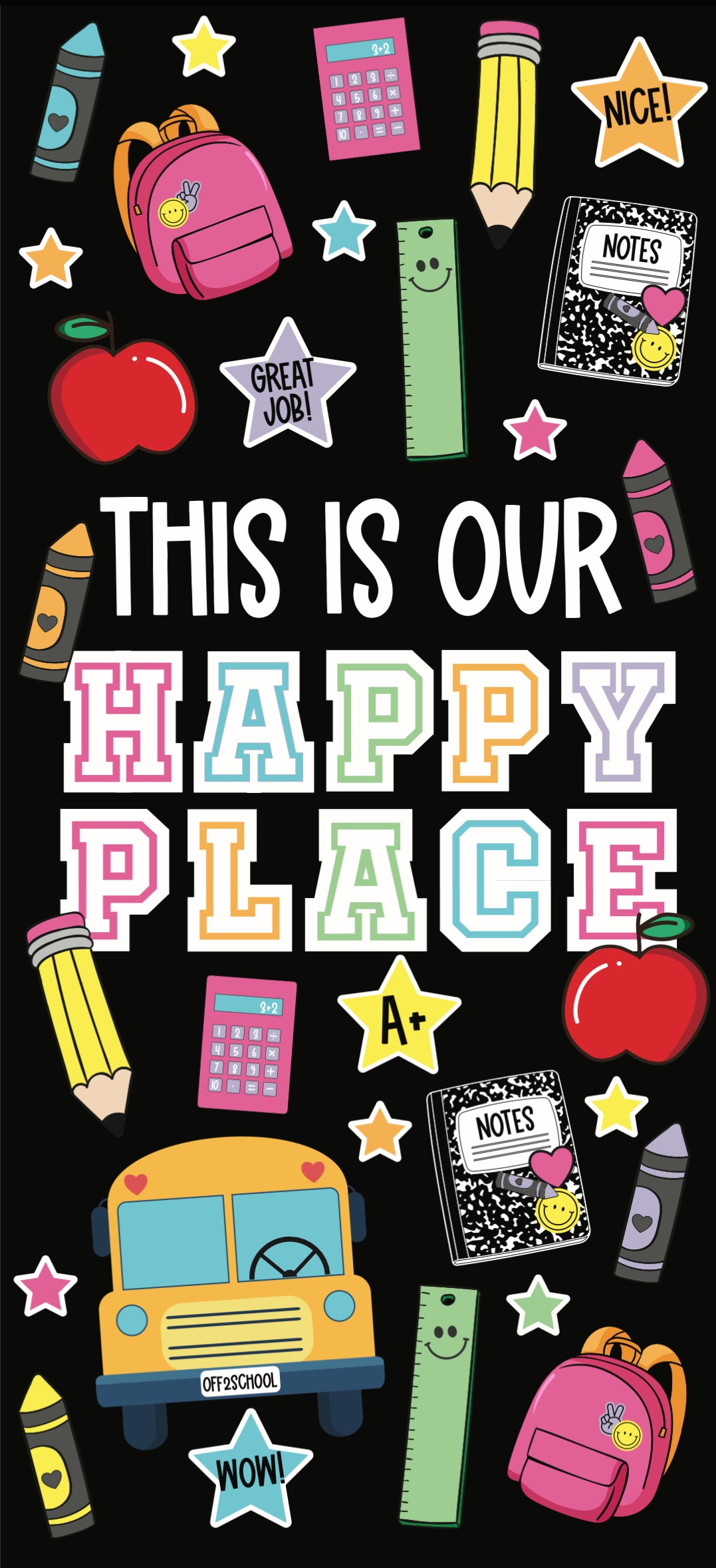 This Is Our Happy Place - Door Decor Kit or Bulletin Door